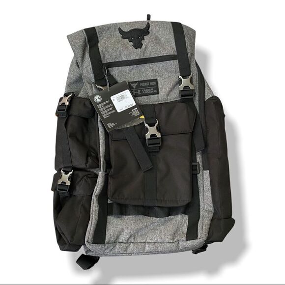 Under Armour X Project Rock Vanish Regiment “Heather Gray”  Backpack 1325331-040 - Picture 1 of 9